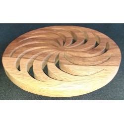 Dessous de plat motif spirale Chêne liège échauffé