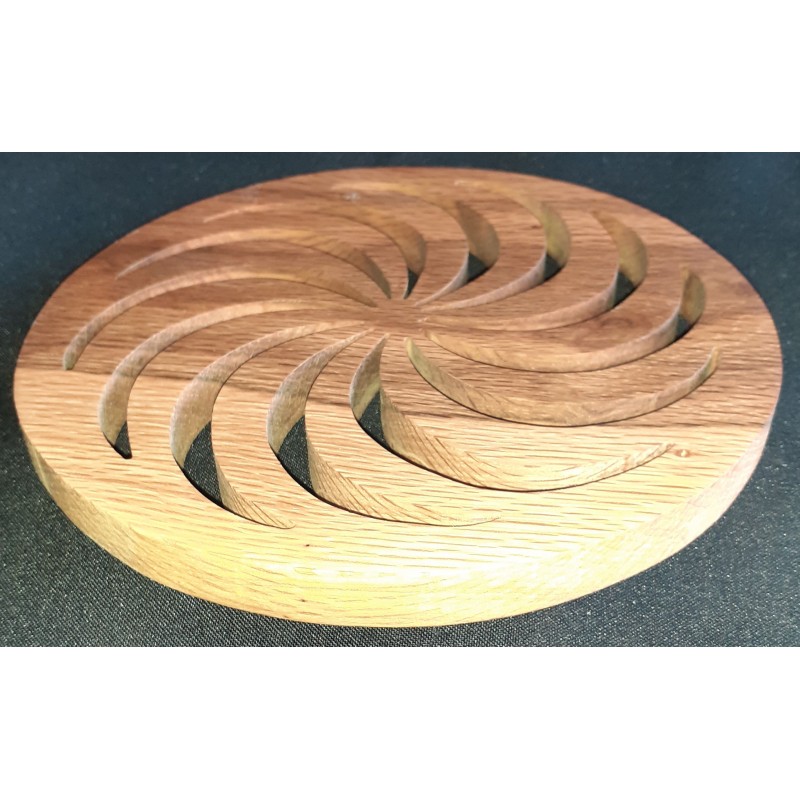 Dessous de plat motif spirale Chêne liège échauffé