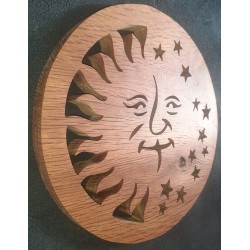 Dessous de plat motif soleil dans du chêne liège
