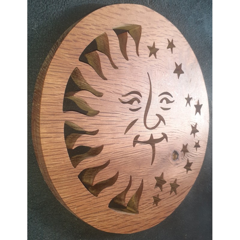 Dessous de plat motif soleil dans du chêne liège