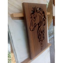 Tableau mural "Cheval et Loup"