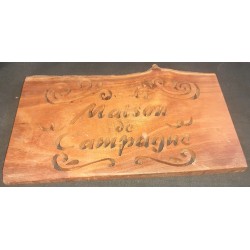 Plaque Maison de campagne en bois massif