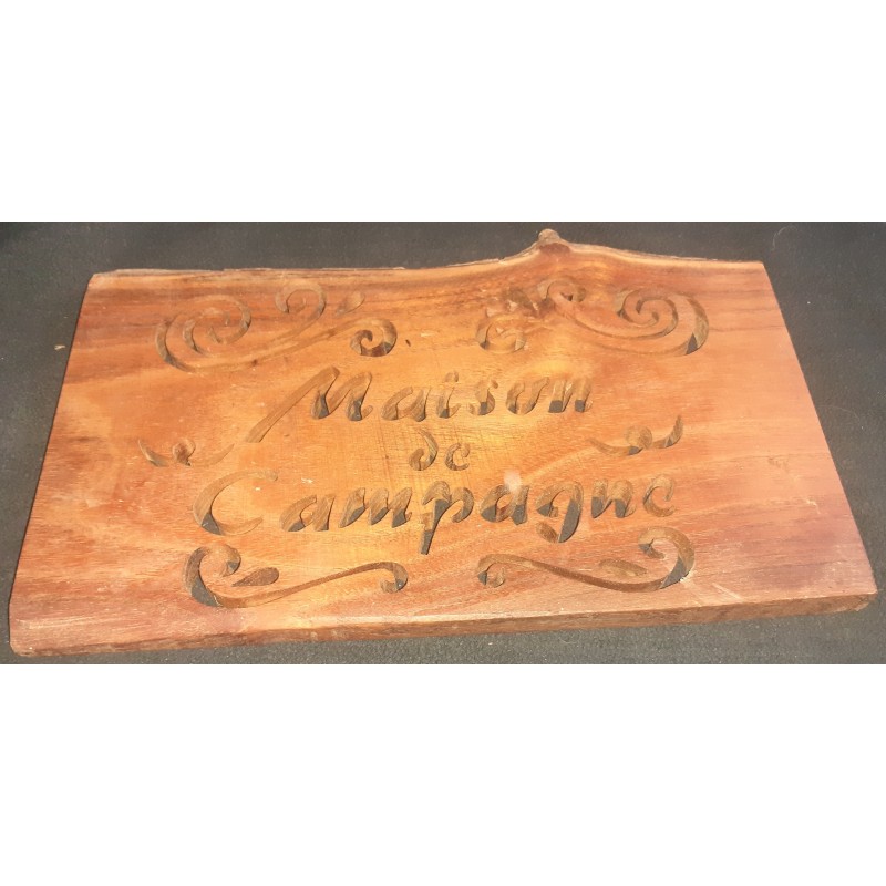 Plaque Maison de campagne en bois massif