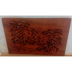 Tableau deux lions