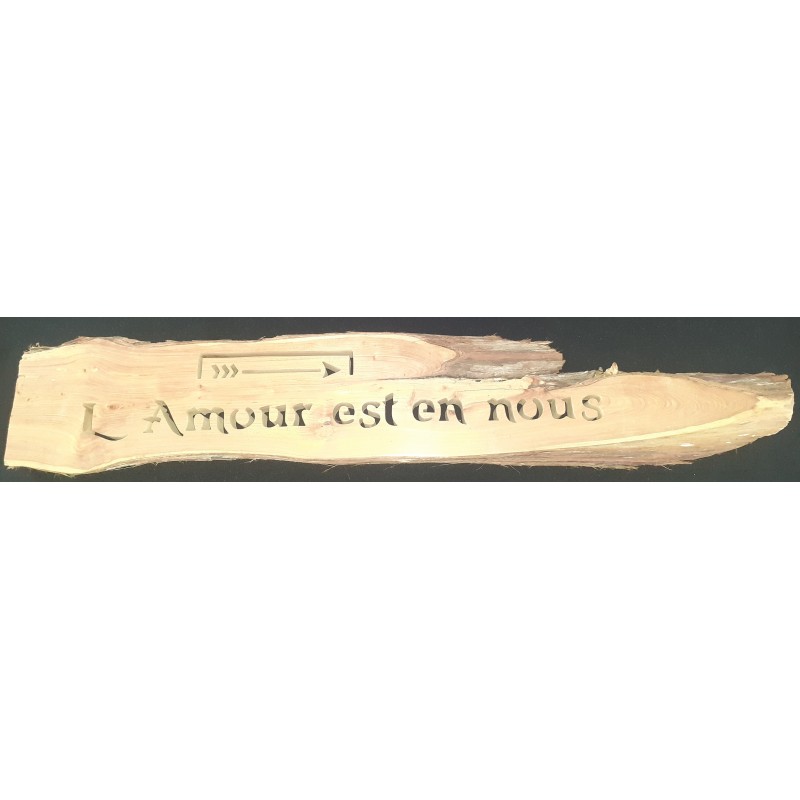 L'Amour est en Nous panneau signalétique