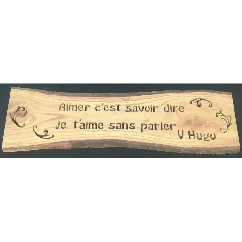 Enseigne avec phrase V.Hugo