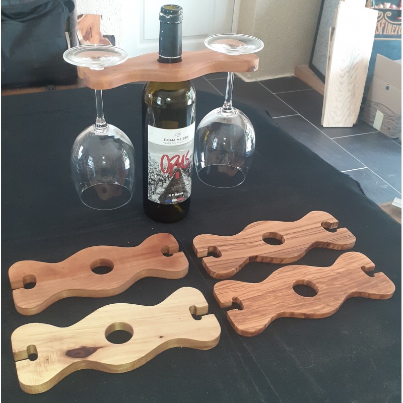 Support bouteille 2 verres