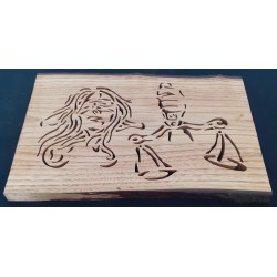 Tableau justice en châtaignier