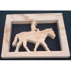 Cadre en bois Cow Boy sur...