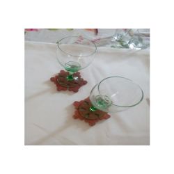 Dessous de verres simple - forme flocon - lot de 4 en merisier