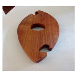 Porte bouteille et 2 verres en merisier