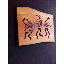 Tableau de trois kokopellis